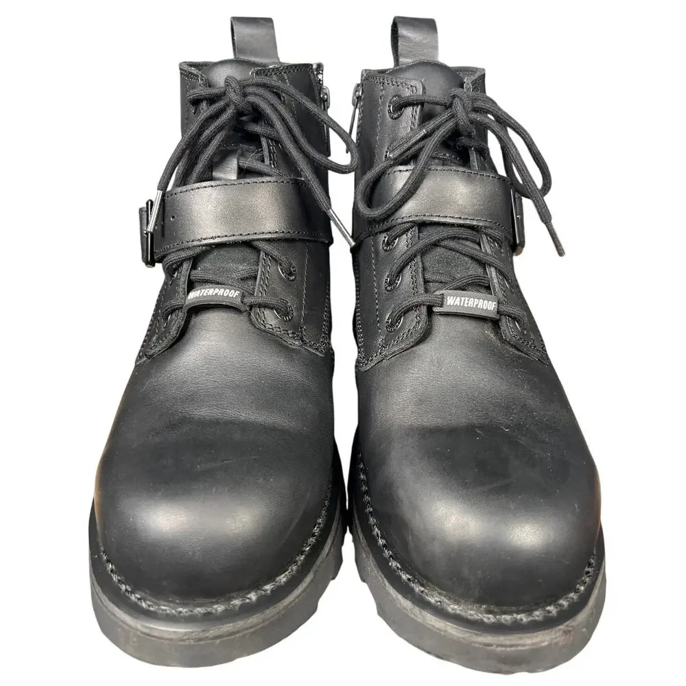 Harley Davidson Men’s Bullard Black Leather Moto Biker Boot Size US 9.5